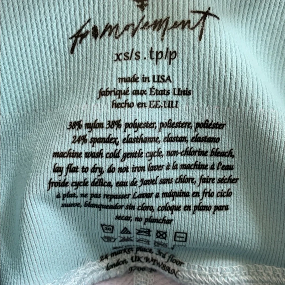 NWT Free people movement essence high waisted 7/8 leggings blue pink xs/sm